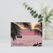 Pink Sunset Puerto Vallarta Postkarte (Stehend Vorderseite)