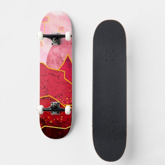 Pink Sunset Skateboard (Vorderseite)