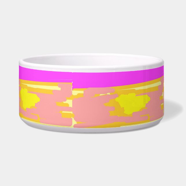 Pink Sunset Yacht Wellen  Napf (Vorderseite)
