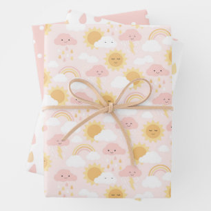 Pink Sunshine Party Wrap Geschenkpapier Set