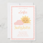 Pink Sunshine Theme Einladung (Vorderseite)