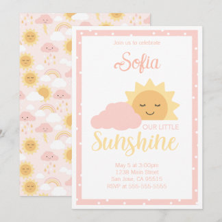 Pink Sunshine Theme Einladung