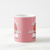 Pink Super Basketball Mama Sporty Mother Kaffeetasse (Mittel)