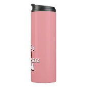 Pink Super Basketball Mama Sporty Mother Thermosbecher (Nach rechts gedreht)