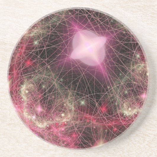 Pink Super Nova Getränkeuntersetzer (Vorne)