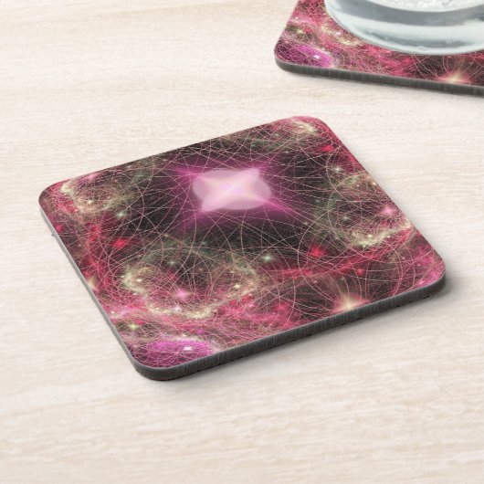 Pink Super Nova Untersetzer (Linke Seite)