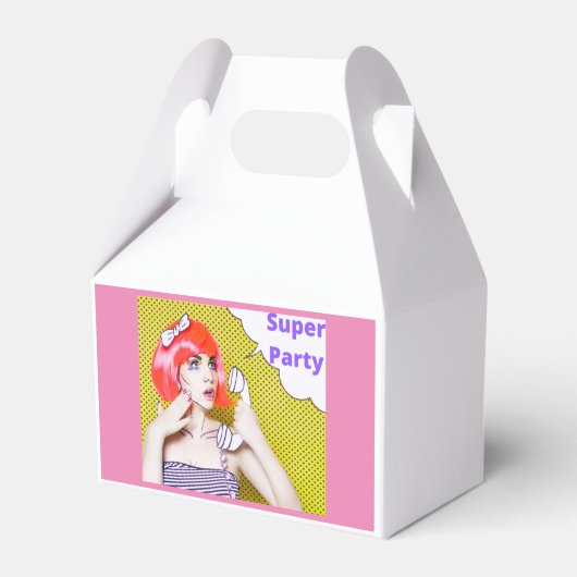 Pink Super Party Geschenkschachtel (Vorderseite)