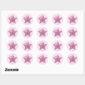 Pink Super Star Aufkleber (Blatt)