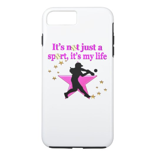 PINK SUPER STAR SOFTBALL IST MEIN LEBENSDESIGN Case-Mate iPhone HÜLLE (Rückseite)