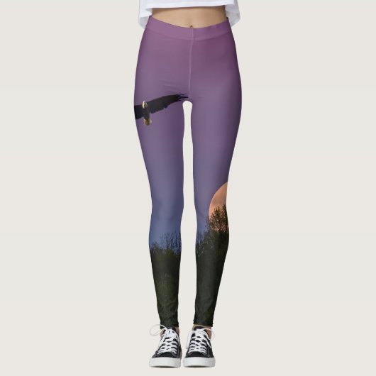 Pink Supermoon Eagle Leggings (Vorderseite)