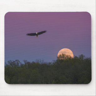 Pink Supermoon Eagle Mousepad