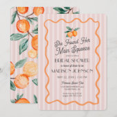 Pink Süsse Pastel Main Squeeze Thema Brautparty Einladung (Vorne/Hinten)