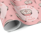 Pink Süsse Pie Baby Girl Geschenkpapier (Rolleneckpunkt)