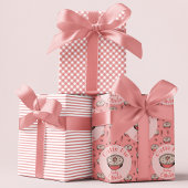 Pink Süsse Pie Baby Girl Geschenkpapier Set