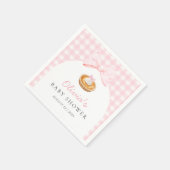 Pink Süsse Pie Babydusche Serviette (Ecke)