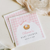 Pink Süsse Pie Babydusche Serviette