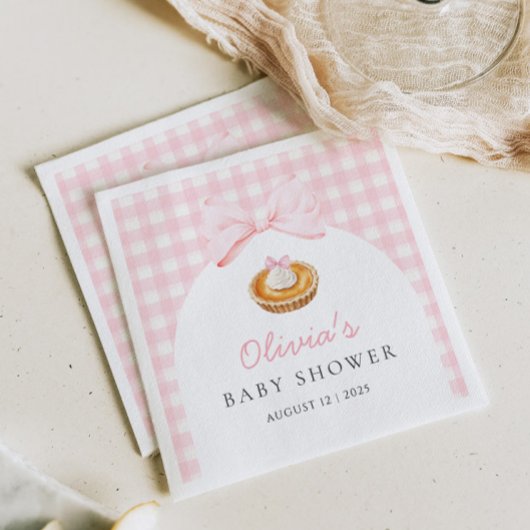 Pink Süsse Pie Babydusche Serviette