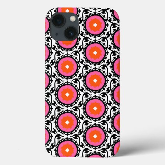 Pink Suzani Muster Case-Mate iPhone Hülle (Rückseite)