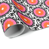 Pink Suzani Muster Geschenkpapier (Rolleneckpunkt)