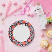 Pink-Suzani-Muster Pappteller (Party)