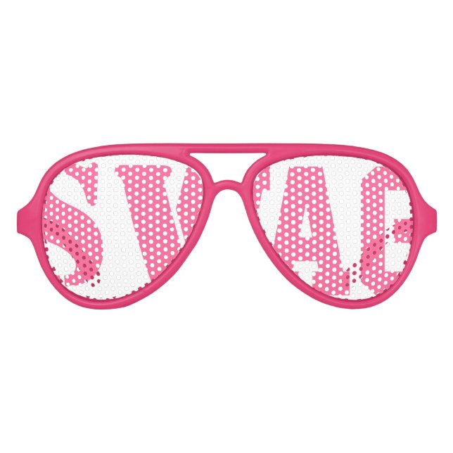 Pink Swag Party Brille Partybrille (Vorderseite)