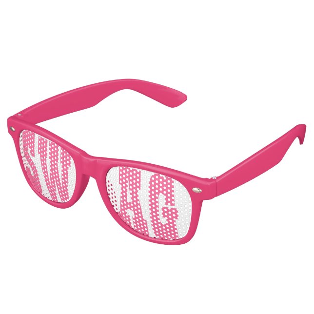 Pink Swag Party Brille Partybrille (Schrägansicht)