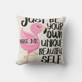 PINK SWAN AND BLACK SCHRIFTART DISIGN ON Throw Pil Kissen