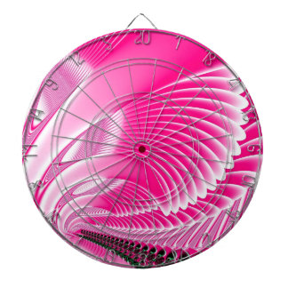 Pink Swan Wings Fraktal Dartscheibe