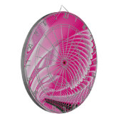 Pink Swan Wings Fraktal Dartscheibe (Vorderseite Links)