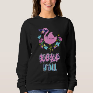 Pink Swan XOXO Yall Hugs and Kisses Swan Kiss Sweatshirt