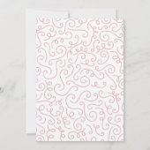 Pink Swans Baby Showbird mit Crown Einladung (Rückseite)