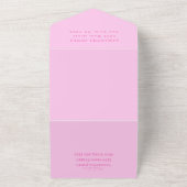 Pink Sweet 16 Floral Sechzehn Girly Elegant All In One Einladung (Außenbereich)