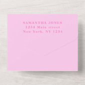 Pink Sweet 16 Floral Sechzehn Girly Elegant All In One Einladung (Rückseite)