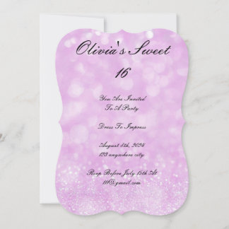 PINK SWEET 16 GEBURTSTAGSPARTEEINLADUNG EINLADUNG