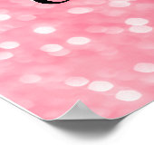 Pink Sweet 16 Gold Glitzer Lights Willkommenspende Poster (Ecke)