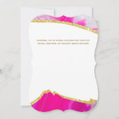 Pink SWEET 16 Moderne Einzigartige 16. Geburtstag Einladung (Rückseite)