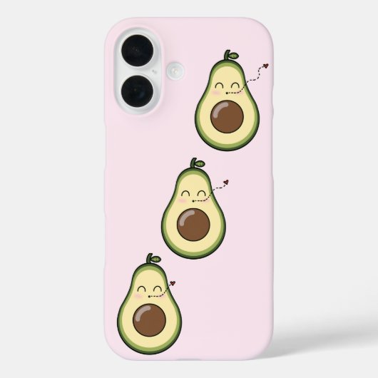 Pink Sweet Avocado Kiss Case-Mate iPhone Hülle (Rückseite)