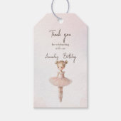 Pink Sweet Ballerina Gift Tags Geschenkanhänger (Vorderseite)