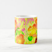 Pink Sweet Briar Flowers Leaves Branch Kaffeetasse (Mittel)