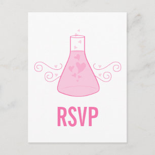 Pink Sweet Chemie UAWG Postcard Einladungspostkarte