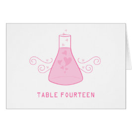 Pink Sweet Chemistry Tischnummer Card