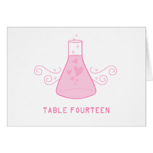 Pink Sweet Chemistry Tischnummer Card