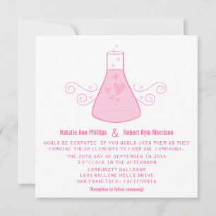 Pink Sweet Chemistry Wedite Einladung