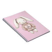 Pink Sweet Cute Bunny Pink Sweater Heart Notizblock (Rechte Seite)
