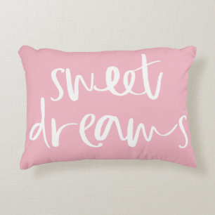Pink Sweet Dreams Hand Letting Kissen