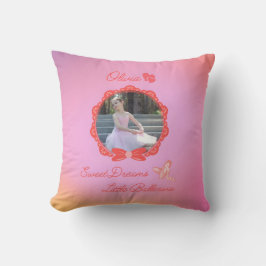 Pink "Sweet Dreams Little Ballerina" Custom Kissen