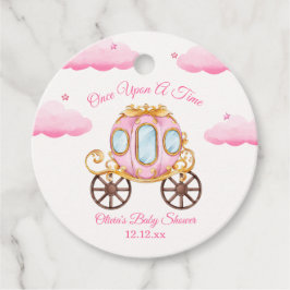 Pink Sweet Fairy Princess Carriage Baby Dusche Geschenkanhänger