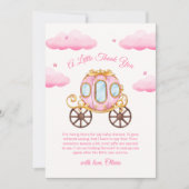 Pink Sweet Fairy Princess Carriage Baby Shower Dankeskarte (Vorderseite)