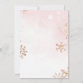 Pink Sweet Gingerbrot Weihnachtsmädchen Geburtstag Dankeskarte (Rückseite)