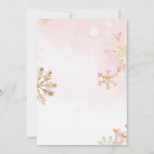 Pink Sweet Gingerbrot Weihnachtsmädchen Geburtstag Einladung (Rückseite)